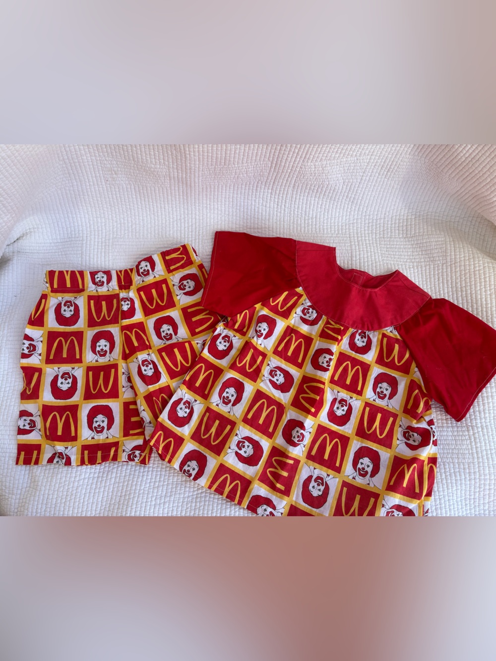 Handmade Kids McDonald’s Tshirt Short Set